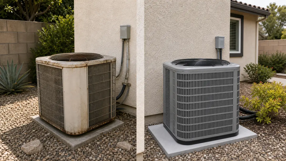 Comparing repair cost against a replacement quote for a Santa Clarita AC